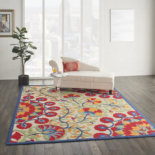 Nourison Aloha ALH20 Red/Multicolor Area Rug 