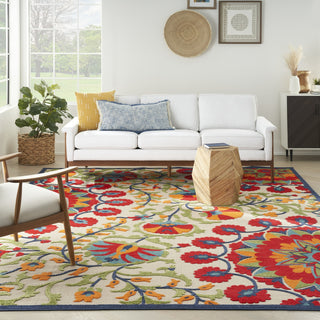 Nourison Aloha ALH20 Red/Multicolor Area Rug 
