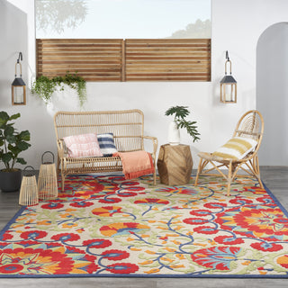 Nourison Aloha ALH20 Red/Multicolor Area Rug 