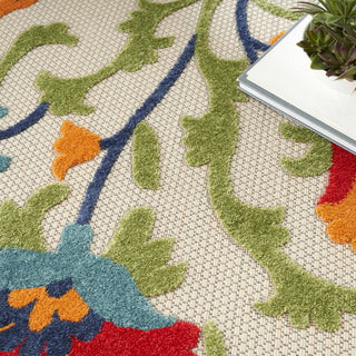 Nourison Aloha ALH20 Red/Multicolor Area Rug 