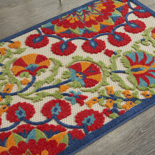 Nourison Aloha ALH20 Red/Multicolor Area Rug 