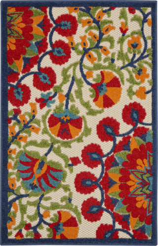Nourison Aloha ALH20 Red/Multicolor Area Rug 