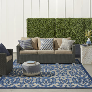 Aloha ALH21 Grey/Blue Area Rug by Nourison 