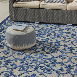Aloha ALH21 Grey/Blue Area Rug by Nourison 