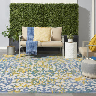 Nourison Aloha ALH21 Ivory Blue Area Rug 