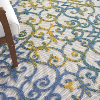 Nourison Aloha ALH21 Ivory Blue Area Rug 