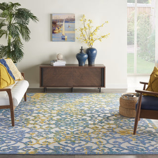 Nourison Aloha ALH21 Ivory Blue Area Rug 