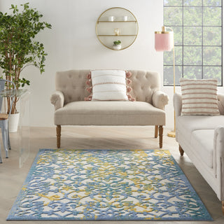 Nourison Aloha ALH21 Ivory Blue Area Rug 