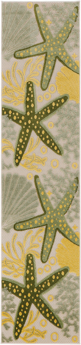 Nourison Aloha ALH24 Green Yellow Area Rug Main Image