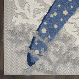 Nourison Aloha ALH24 Blue/Grey Area Rug 