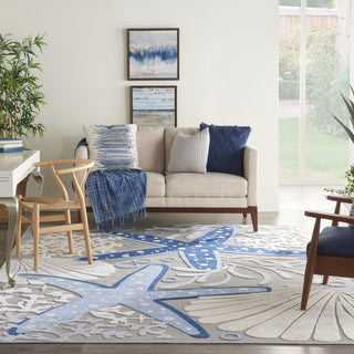 Nourison Aloha ALH24 Blue/Grey Area Rug 