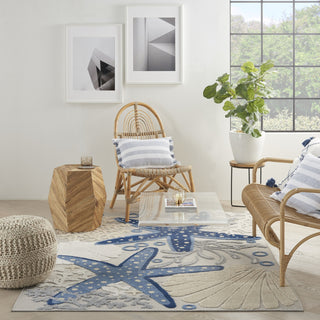Nourison Aloha ALH24 Blue/Grey Area Rug 