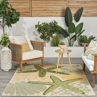 Nourison Aloha ALH24 Green Yellow Area Rug 