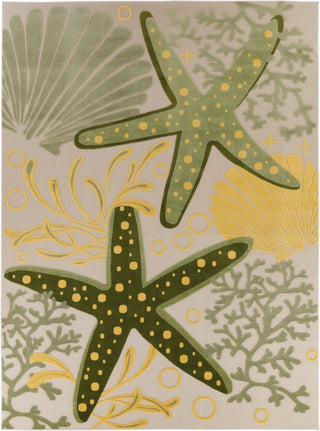 Nourison Aloha ALH24 Green Yellow Area Rug 