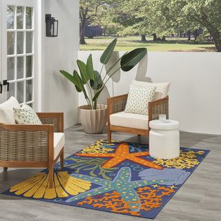 Nourison Aloha ALH24 Navy Multicolor Area Rug 