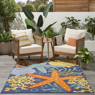 Nourison Aloha ALH24 Navy Multicolor Area Rug 