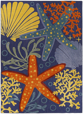 Nourison Aloha ALH24 Navy Multicolor Area Rug 