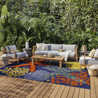 Nourison Aloha ALH24 Navy Multicolor Area Rug 