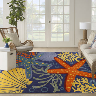 Nourison Aloha ALH24 Navy Multicolor Area Rug 