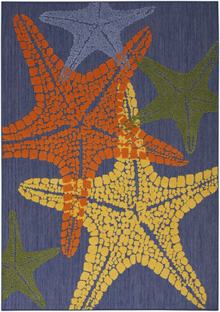 Nourison Aloha ALH28 Blue Multicolor Area Rug Main Image
