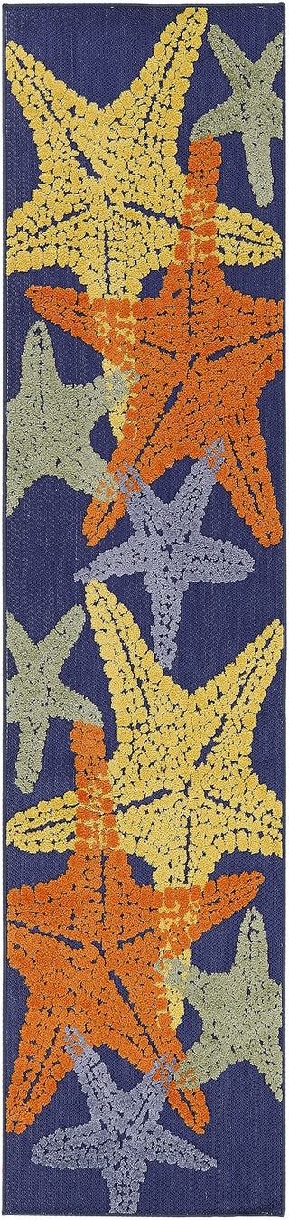 Nourison Aloha ALH28 Blue Multicolor Area Rug Main Image