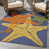 Nourison Aloha ALH28 Blue Multicolor Area Rug Corner Image