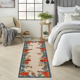 Nourison Aloha ALH32 Ivory Multicolor Area Rug Corner Image