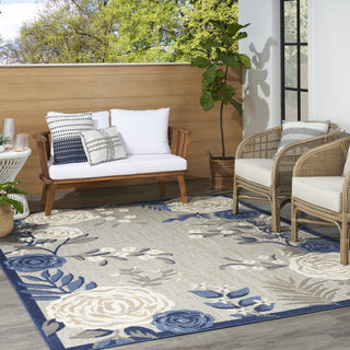 Nourison Aloha ALH32 Blue/Grey Area Rug 