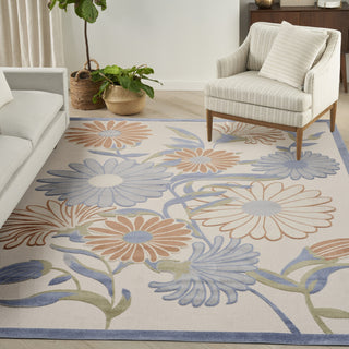 Nourison Aloha ALH33 Beige Multicolor Area Rug Corner Image