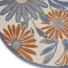 Nourison Aloha ALH33 Beige Multicolor Area Rug Corner Image