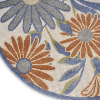 Nourison Aloha ALH33 Beige Multicolor Area Rug Corner Image