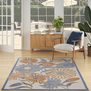 Nourison Aloha ALH33 Beige Multicolor Area Rug Swatch Image