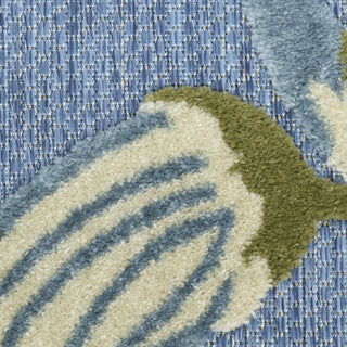 Nourison Aloha ALH33 Blue Sage Area Rug Corner Image