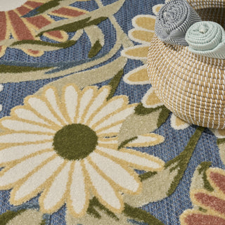 Nourison Aloha ALH33 Blue Sage Area Rug Texture Image