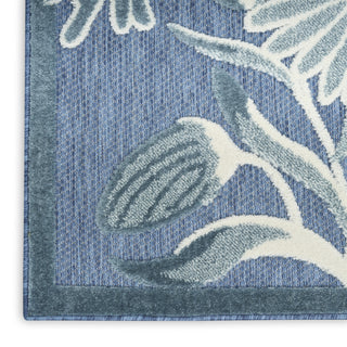 Nourison Aloha ALH33 Blue Area Rug Corner Image