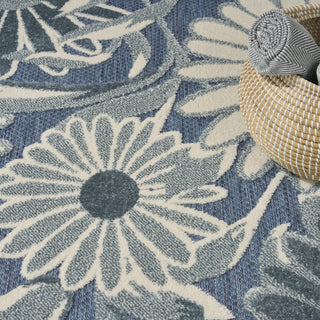 Nourison Aloha ALH33 Blue Area Rug Texture Image