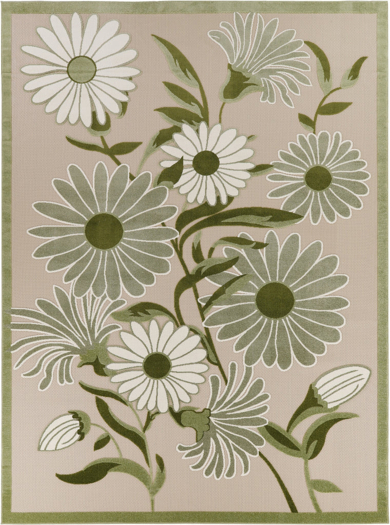 Nourison Aloha ALH33 Ivory Green Area Rug main image