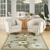 Nourison Aloha ALH33 Ivory Green Area Rug Corner Image