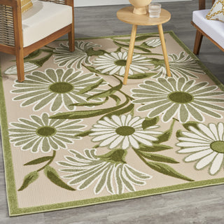 Nourison Aloha ALH33 Ivory Green Area Rug Room Image Feature