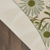Nourison Aloha ALH33 Ivory Green Area Rug Corner Image