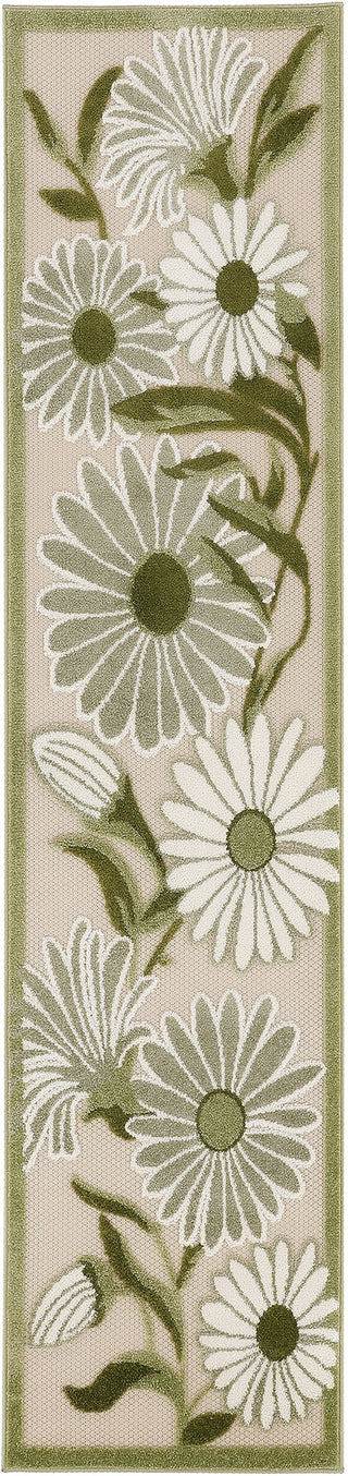Nourison Aloha ALH33 Ivory Green Area Rug Main Image