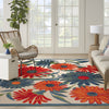 Nourison Aloha ALH33 Ivory Multicolor Area Rug Corner Image