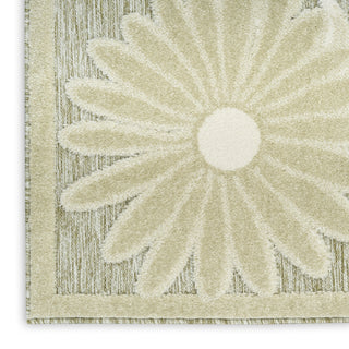Nourison Aloha ALH33 Ivory Sage Area Rug Corner Image
