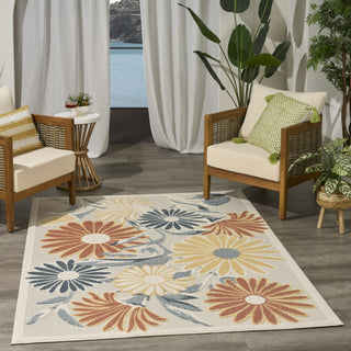 Nourison Aloha ALH33 Ivory Rose Area Rug Swatch Image