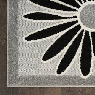 Nourison Aloha ALH33 Black White Area Rug 