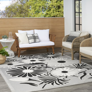 Nourison Aloha ALH33 Black White Area Rug 