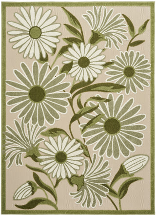 Nourison Aloha ALH33 Ivory Green Area Rug 