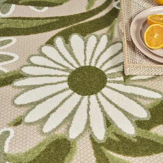 Nourison Aloha ALH33 Ivory Green Area Rug 