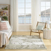 Nourison Aloha ALH33 Ivory Sage Area Rug Corner Image
