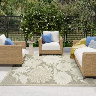 Nourison Aloha ALH33 Ivory Sage Area Rug Room Image Feature